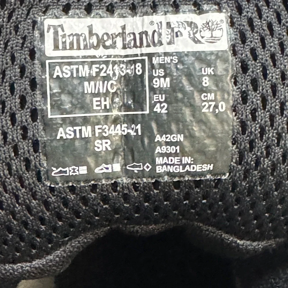 Timberland PRO Titan EV6 Black Leather Composite Work Boot A42GN 9M Waterproof